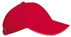 K-UP KP042 Orlando 6 paneles gyerek baseball sapka - red/white színben (kp042re-u)
