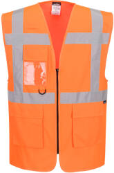 Portwest hi-vis essential es1 es476 / Светлоотразителна жилетка - hv оранжева xxxl (es476orrxxxl)