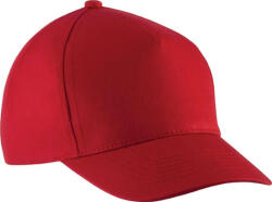 K-UP KP149 5 paneles gyerek baseball sapka pamutból - red színben (kp149re-u)