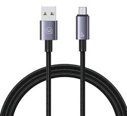 USAMS Cablu pentru incarcare si transfer de date USAMS US-SJ668, USB-A la MicroUSB, 2A, 480 Mbps, 1.2m, Negru (6958444908595)