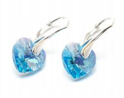 GemSilver Ezüst fülbevaló 925 kr. Swarovski szív 10 Aqab