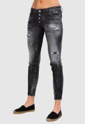 Dsquared2 Medium waist skinny jeans fekete női farmernadrág 38 (S75LB0345)