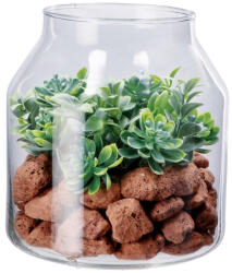 AdTrend Plante suculente artificiale in borcan 14 x 16 cm (114092A)