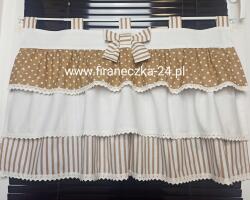  Irigy Hónaljmirigy fodros bézs csíkos masnis 120/50 (firaneczka-24.pl)