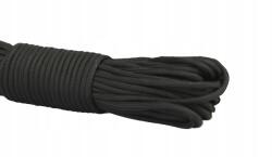EdcX zsinór 4mm Paracord 550 (Black, 15 m) Gyártva Lengyelországban (#016-15)
