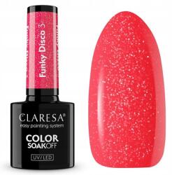 Claresa Hibrid Uv/led Körömlakk Funky Disco 3 Korall Szemcsékkel (5903819826517)