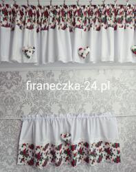  Lambrekin pamut népi hegyvidéki fehér rózsa 220/60 (firaneczka-24.pl)