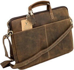  Geanta Laptop Barbati din Piele Naturala Handmade: Geanta Compatibila cu Laptop de 13 inch, 14 inch, 15, 6 inch