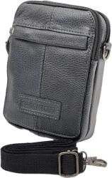  Borseta de curea si Umar pentru Barbati din Piele naturala de Bovina, Navy, 14x20x6 cm