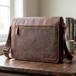  Geantă tip poștaș Greenwood® Dieter de Umar/Crossbody, Messenger, Piele Naturala Bovina, Lucrata Manual, 36×28×10 cm