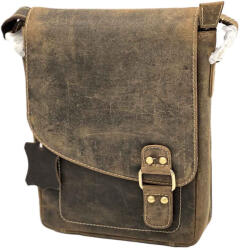  Borseta Barbati de Umar Green Deed din Piele naturala de Vanat, 20 x 26 x 6 cm