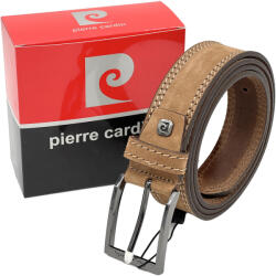  Curea Barbati Pierre Cardin din Piele Naturala 100% Suede, Made in Italy, Maro