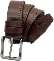  Curea Casual eleganta pentru barbati Marco Lucci cu design Perforat, Catarama metalica, Maro, 110 cm -135 cm