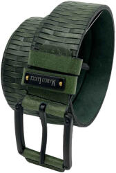  Curea Piele Barbati Marco Lucci, Catarama Metalica, 4 cm Latime, Verde Inchis: Limited Edition