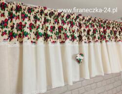  Lambrekin pamut népi hegyvidéki ekrü rózsa 120/60 (firaneczka-24.pl)