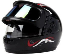 TMMP Casca scuter Full Face Safe , Viziera dubla, Neagra, Protectie integrala