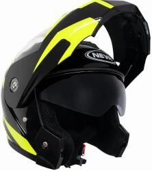 TMMP Casca moto Flip, up TECH , Full, Face Modulara, Negru Lucios + Verde Neon, Marimea L (59, 60 cm)