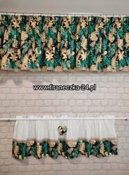 Lambrekin pamut levélmintás arany glamour 180/50 (firaneczka-24.pl)