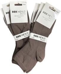 Soxworld Marina Félhosszú szárú sima férfi zokni 95 % pamut 5 % elasztán 6 pár Vil. barna 43-46