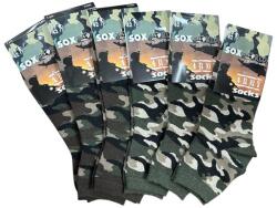 Soxworld Marina Terep mintás félhosszú szárú férfi zokni 95 % pamut 5 % elasztán 6 pár Terep mintás 39-42