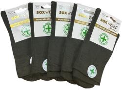 Soxworld Marina Gumi és orrvarrás nélküli pamut zokni 5 pár Khaki 39-40