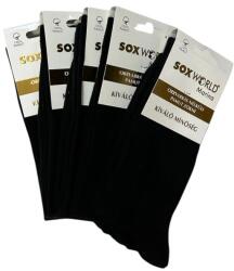 Soxworld Marina 95 % pamut 5 % elasztán férfi orrvarrás nélküli pamut zokni 5 pár Fekete 41-42