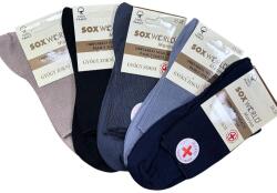Soxworld Marina Bordás pamut gumi nélküli zokni 5 pár Vegyes(drapp, sötkék, fekete, vilszürke, sötszürke) 39-42