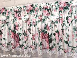  Pamutvászon rózsák fehéren 100/50 (firaneczka-24.pl)