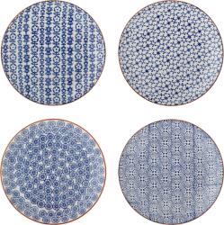 Bloomingville Farfurii Karine 20 cm, albastre, 4 buc (82063362)