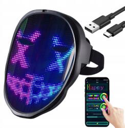  Változtatható Arc Led Maszk Világító Töltés Usb Kosplay Maszk Akcesoria (Bedee)