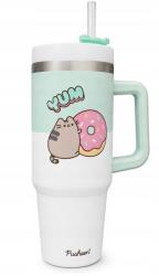 MPM Pusheen Thermo bögre Mpm 0, 9 l menta zöld nagy szívószállal (5903151089861)