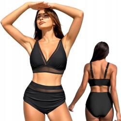  Női Kétrészes Fürdőruha Magas Derekú Karcsúsító Bikini R. xl (HZTYY513)