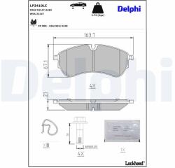 DELPHI Set placute frana DELPHI LP3410LC (LP3410LC)