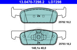 ATE Set placute frana, frana disc ATE 13.0470-7298.2 (13047072982)