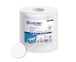 Lucart Papírtörlő konyhai 2 rétegű átmérő: 20 cm 500 lap/105 méter/tekercs 6 tekercs/karton Strong 500J Lucart_861084I fehér (861084I)
