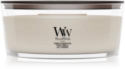 WoodWick Tonka & Almond Milk lumânare parfumată cu fitil din lemn 453.6 g