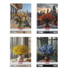 Herlitz Flower négyzetrácsos spirálfüzet - A/4-es, többféle (400212877) - jateknet