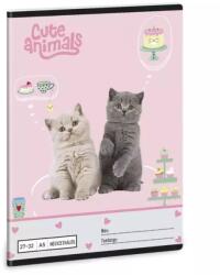 Ars Una Cute Animals: Tea Party négyzetrácsos füzet - A/5-ös (53635327) - jateknet