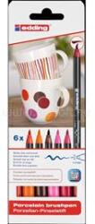edding Ecsetirón porcelán marker 1-4mm, kerek 4200/6, 6 warm klf. szín (EDDING_67466) (EDDING_67466)