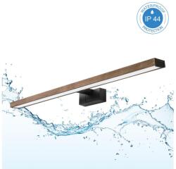 Brilagi -LED iluminare pentru oglindă de baie 3-în-1 WOODY MIRROR LED/15W/230V IP44 negru/stejar-nuc (BG5135)