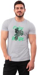 D&B Férfi/Unisex Póló ST00168 Ride Szürke-Méret M (ST00168RideGrayM)