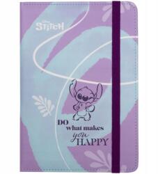 Stitch jegyzetfüzet, A5, 80 oldal, rugalmas zárással, Dictando, Lila (75057PTR)
