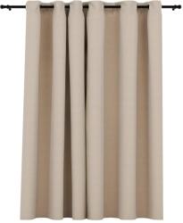 vidaXL bézs vászonhatású sötétítőfüggöny fűzőkarikával 290 x 245 cm (321211VidaXL)