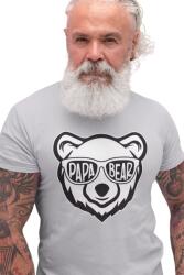 D&B Férfi/Unisex Póló ST00042 Papa Bear Szürke-Méret M