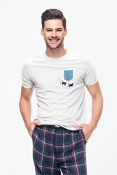 D&B Férfi/Unisex Póló PO00003 Aquarium Pocket Fehér-Méret S (PO00003AquariumPocketWhiteS)