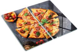 tulup Üveg vágódeszka fényképpel, Tulup, Pizza paradicsom, Fekete, 2x30x52 cm, 010010520010000050458 (010010520010000050458)