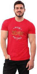 D&B Férfi/Unisex Póló ZN00002 AC-DC Piros-Méret XL (ZN00002AC-DCPirosXL)