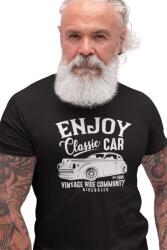 D&B Férfi/Unisex Póló ST00044 Classic Car Fekete-Méret S (ST00044ClassicCarFeketeS)