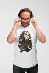 D&B Férfi/Unisex Póló PC00056 Jason Voorhes Fehér-Méret S (PC00056JasonVoorhesWhiteS)