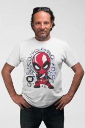 D&B Férfi Unisex Póló PC00009 Deadpool Fehér-Méret L (PC00009DeadpoolWhiteL)